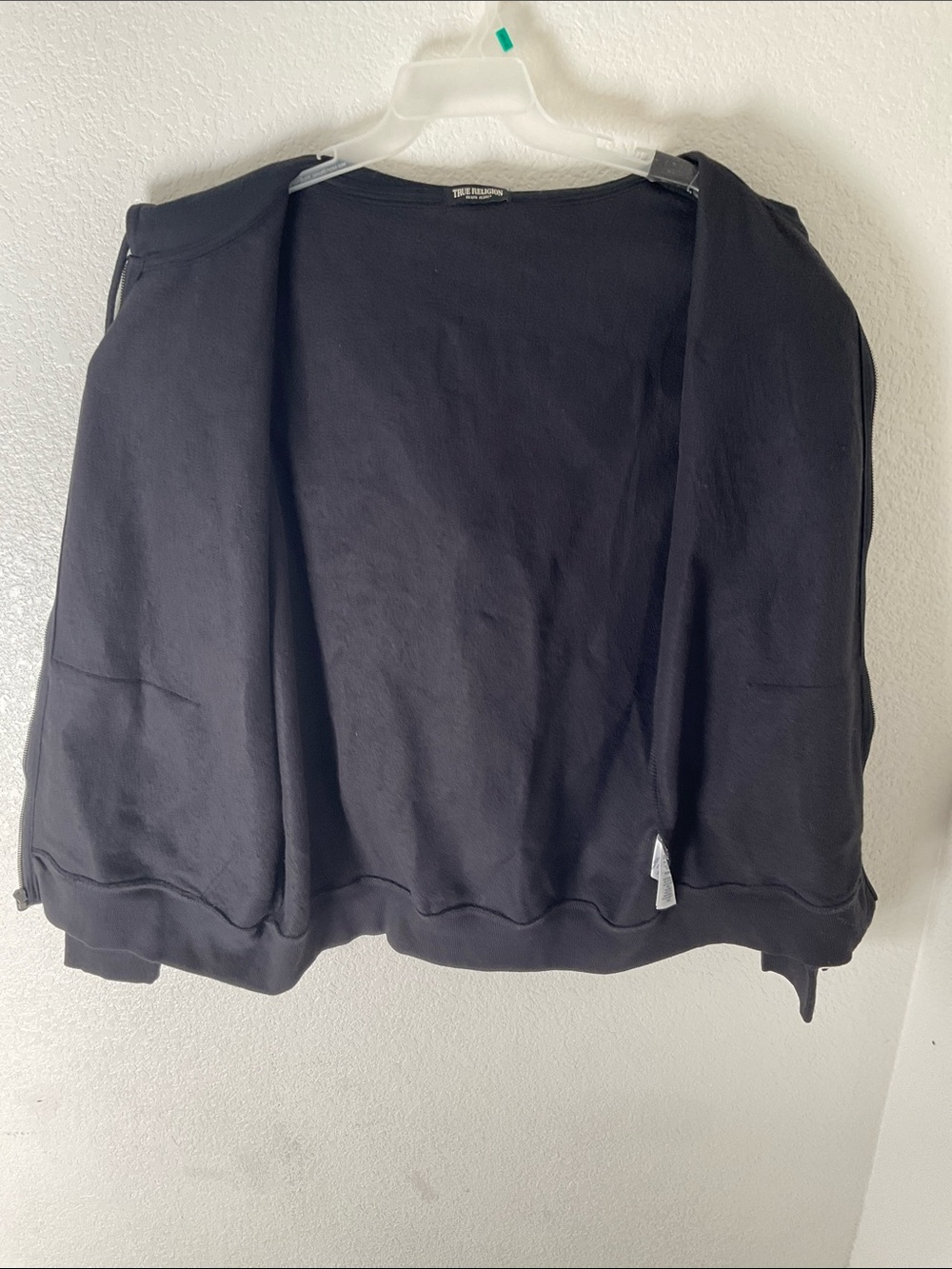 True Religion Men’s Black Graphic Zip-Up Hoodie Size XL - Picture 4 of 7